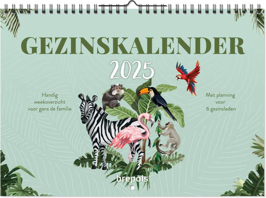 Brepols gezinskalender weekoverzicht Nederlandstalig 2025