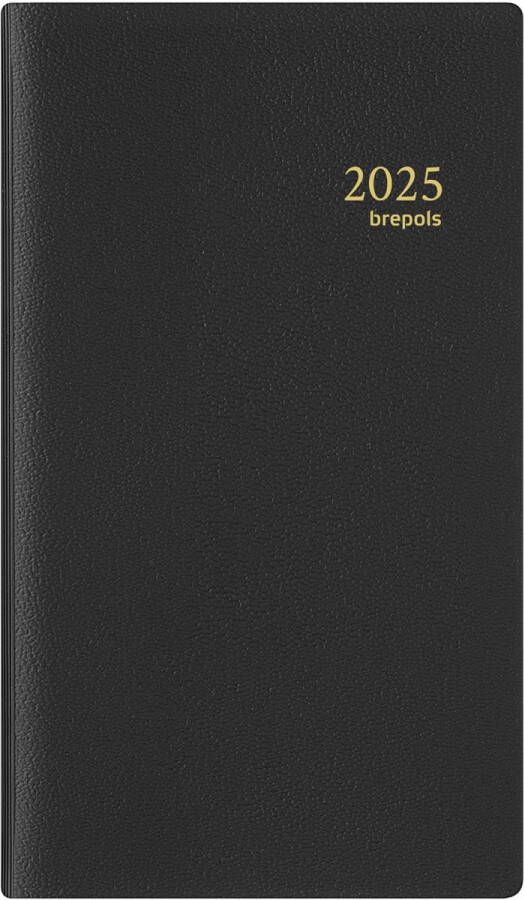 Brepols Agenda 2025 Interplan Genova 7dagen 2pagina's spiraal zwart