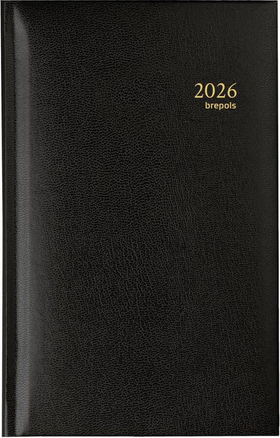 Brepols Agenda 2022 Interplan gebonden 7dag 2pagina's zwart - Foto 2
