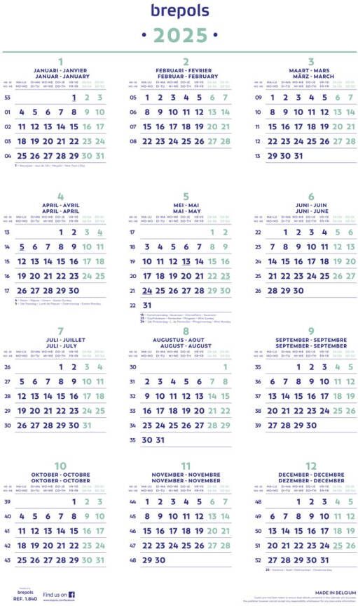 Brepols Jaarkalender 2026