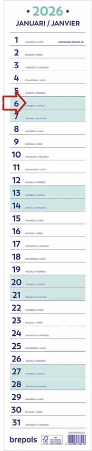 Brepols maand lintkalender 2026