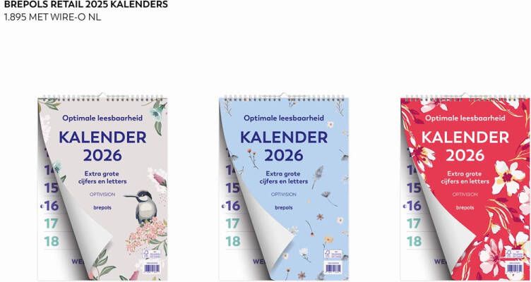 Brepols Optivision kalender Nederlandstalig 2026 - Foto 2