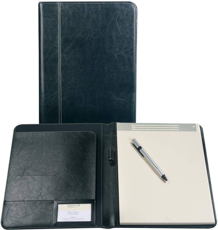 Brepols Schrijfmap Palermo A5 inclusief schrijfblok zwart - Foto 2