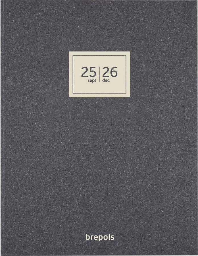 Brepols schoolagenda A4 Polyprop zwart 2025-2026