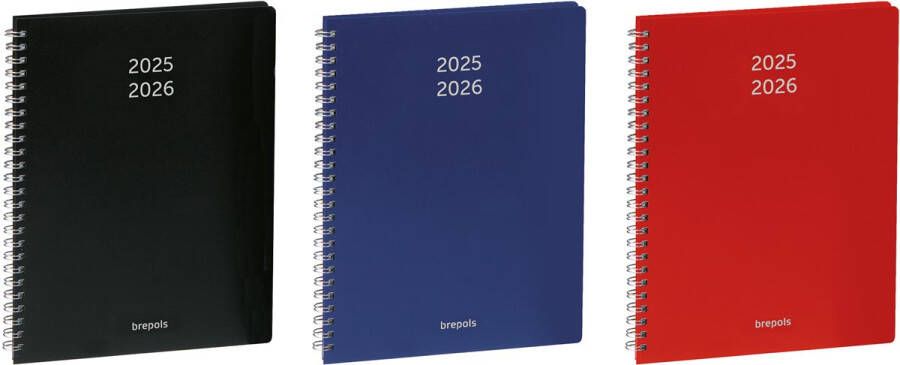 Brepols schoolagenda Prevision Polyprop geassorteerde kleuren 2025-2026