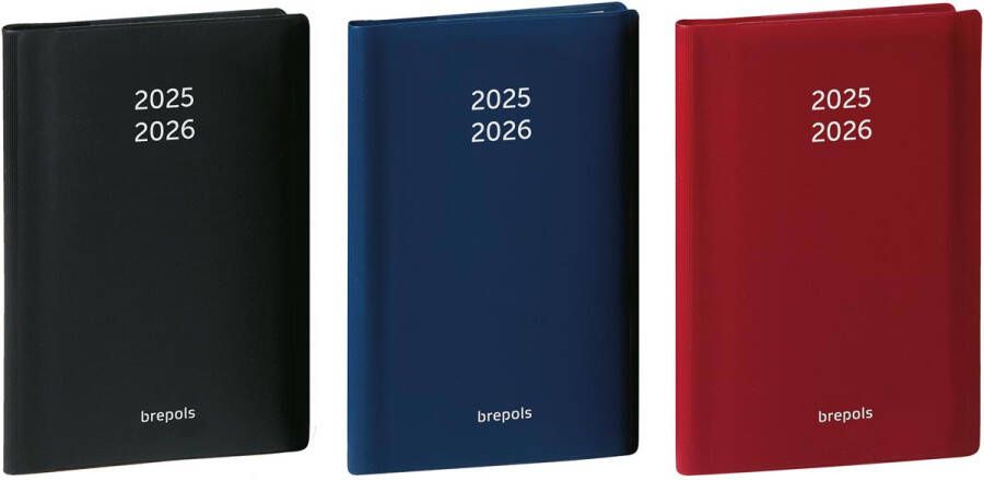 Brepols schoolagenda Student Seta zwart-blauw-bordeaux 2025-2026