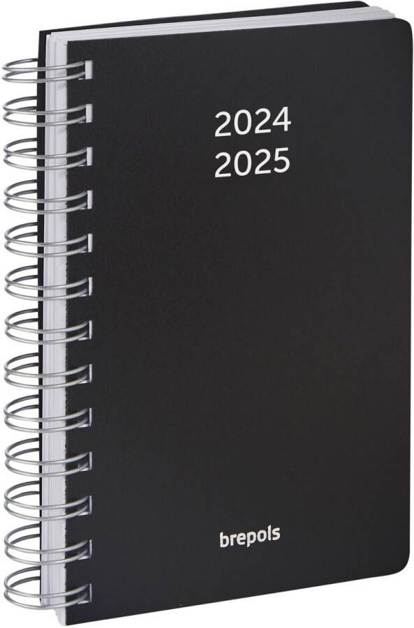 Brepols schoolagenda Wire-O zwart 2024-2025