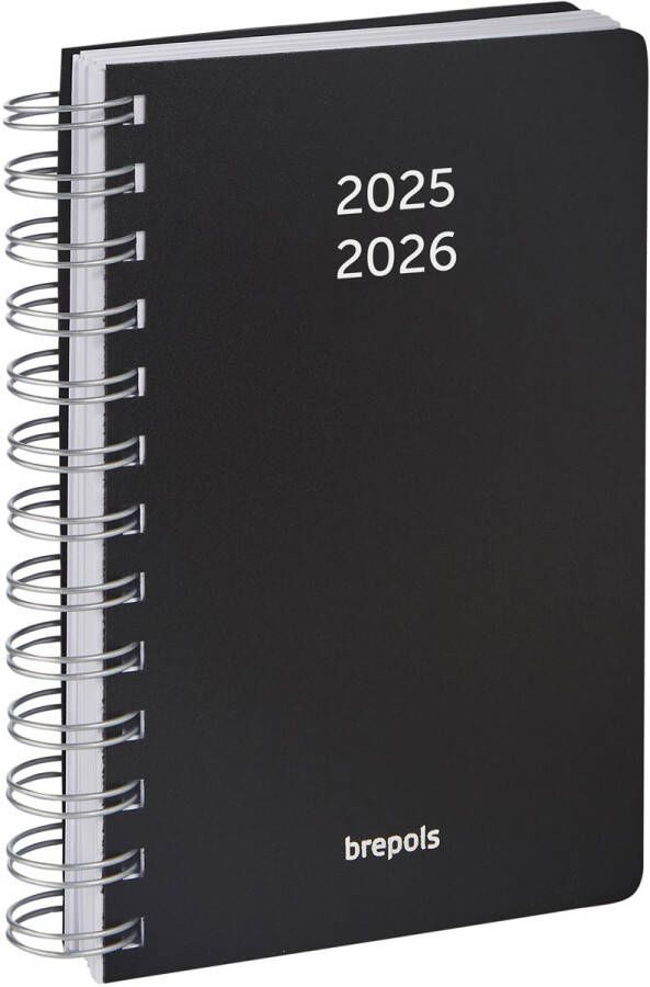 Brepols schoolagenda Wire-O zwart 2025-2026