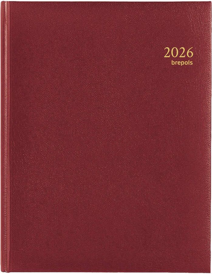 Brepols Agenda 2026 Timing Lima 7dagen 2pagina's viertalig bordeaux - Foto 2