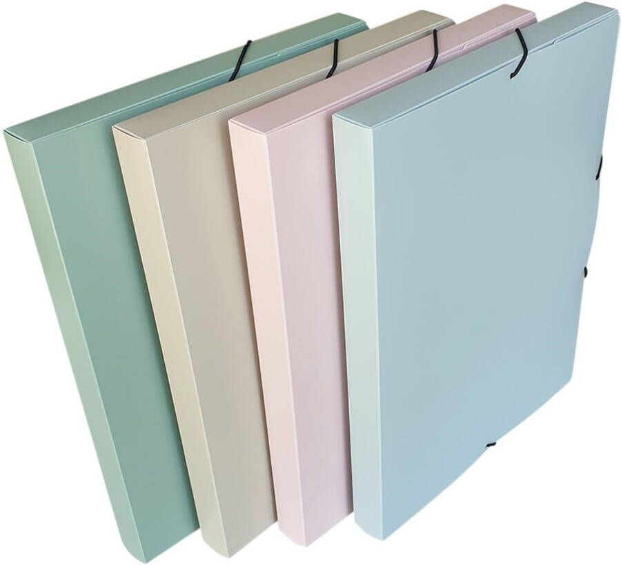 Bronyl elastobox Smooth voor ft A4 uit PP geassorteerde kleuren