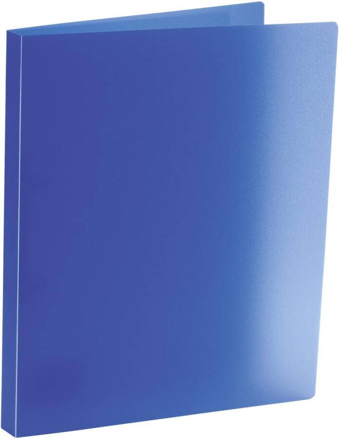 Bronyl ringmap voor ft A4 uit PP 2 D-ringen van 15 mm transparant blauw