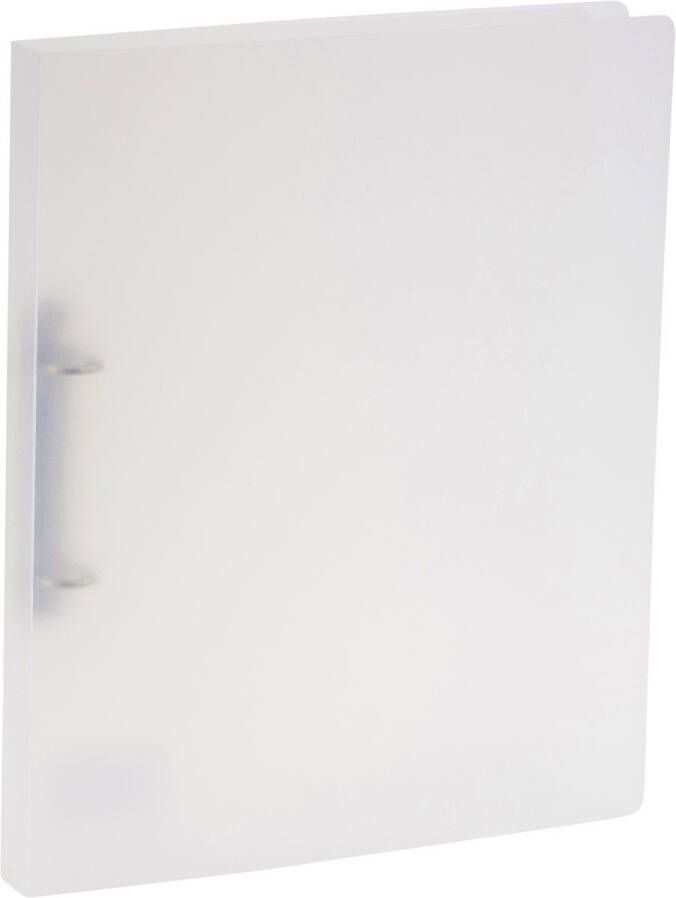 Bronyl ringmap voor ft A4 uit PP 2 D-ringen van 15 mm transparant wit