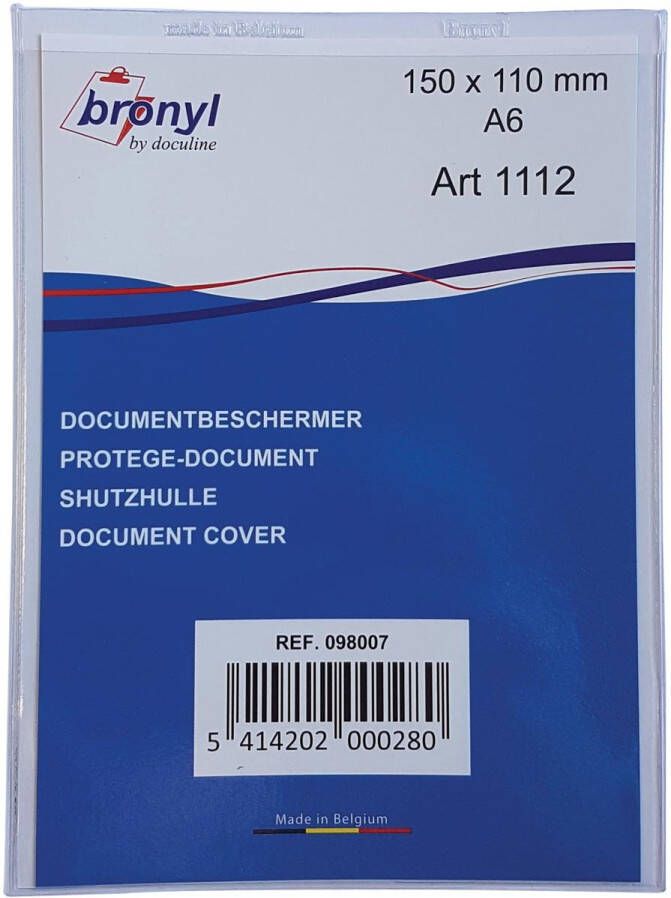 Bronyl U-mapje uit transparante PVC van 180 micron ft A6