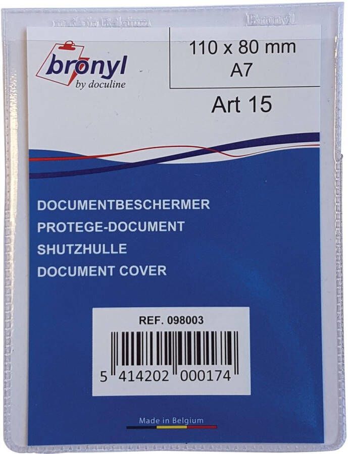 Bronyl U-mapje uit transparante PVC van 180 micron ft A7