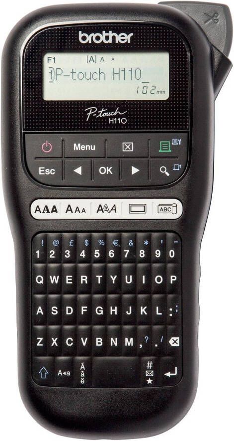 Brother Labelprinter P-touch TZe PT-H110 draagbaar qwerty 12mm zwart