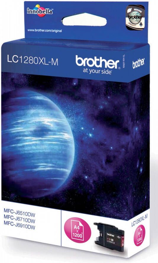 Brother LC1280XLM inktcartridge 1 stuk(s) Origineel Hoog (XL) rendement Magenta (LC-1280XLM)