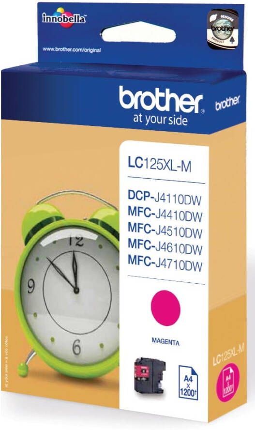 Brother LC-125XLM inktcartridge 1 stuk(s) Origineel Extra (Super) hoog rendement Magenta (LC-125XLM)