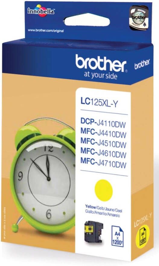 Brother LC-125XLY inktcartridge 1 stuk(s) Origineel Extra (Super) hoog rendement Geel (LC-125XLY)