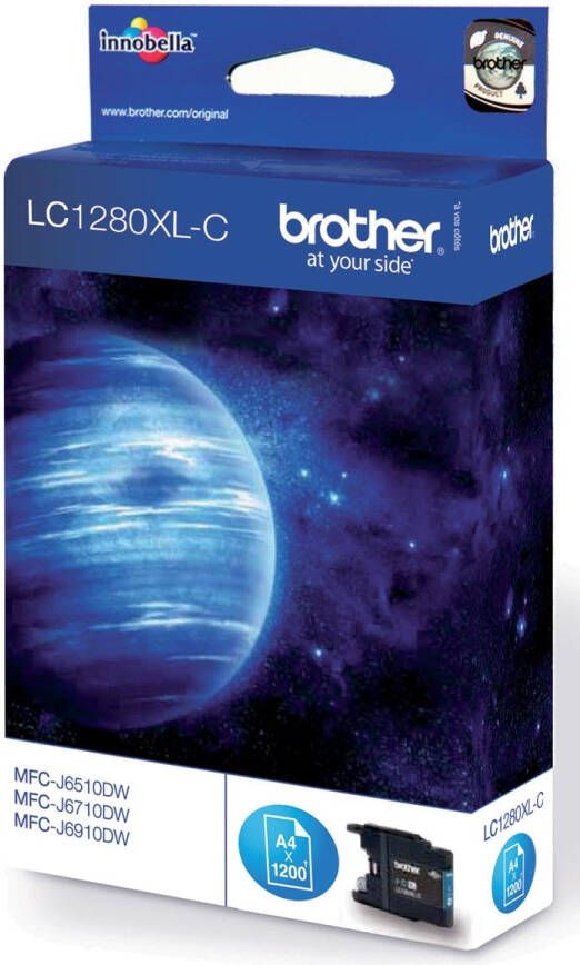 Brother LC1280XLC inktcartridge 1 stuk(s) Origineel Hoog (XL) rendement Cyaan (LC-1280XLC)