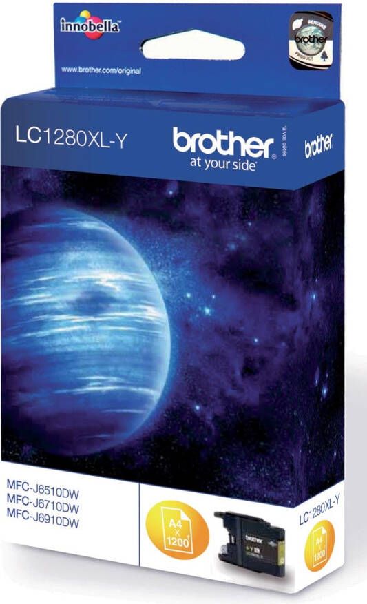 Brother LC1280XLY inktcartridge 1 stuk(s) Origineel Hoog (XL) rendement Geel (LC-1280XLY)
