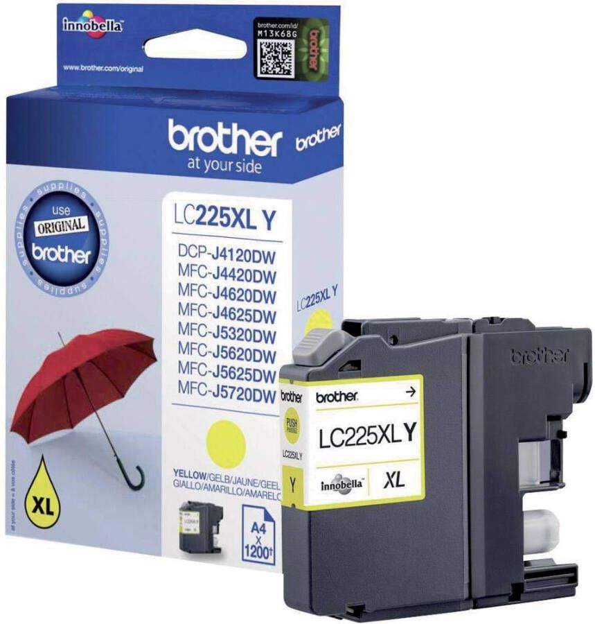 Brother LC-225XLY inktcartridge 1 stuk(s) Origineel Geel (LC-225XLY)