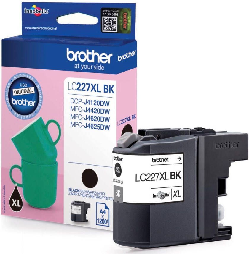 Brother inktcartridge 1.200 pagina&apos;s OEM LC-227XLBK zwart op blister