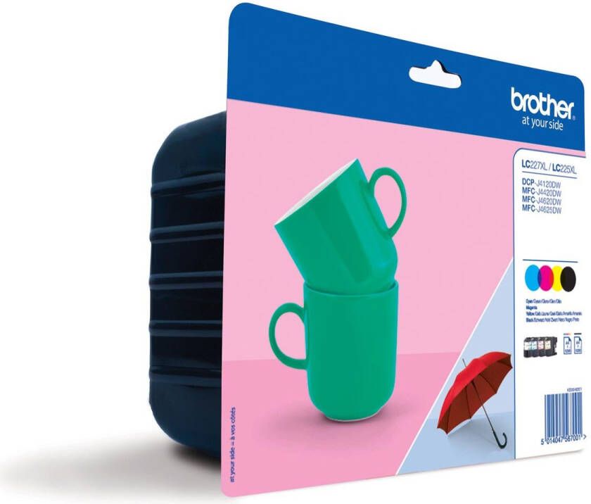 Brother LC-227XLVALBP inktcartridge 4 stuk(s) Origineel Zwart Cyaan Magenta Geel (LC-227XLVALBP)