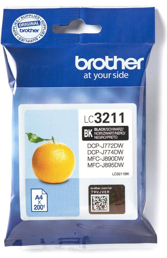 Brother inktcartridge 200 pagina&apos;s OEM LC-3211BK zwart