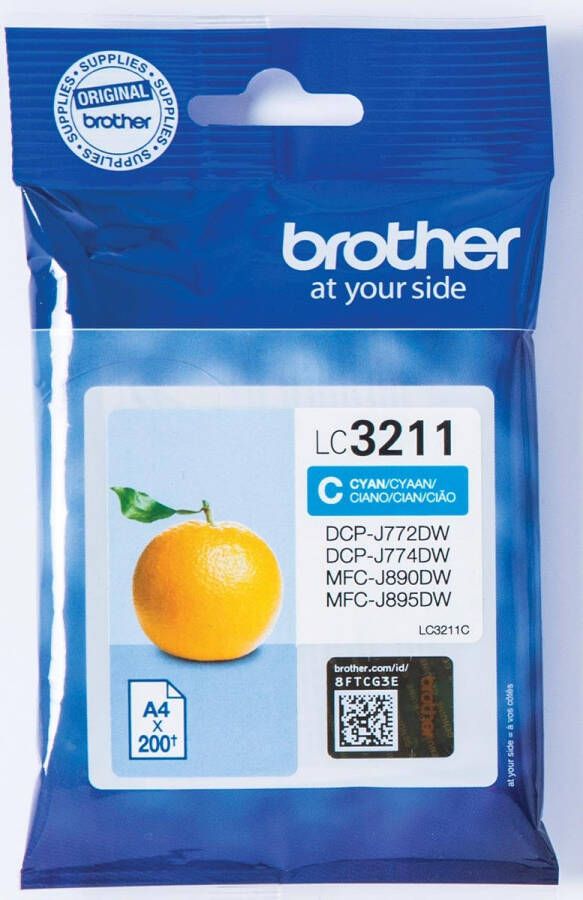 Brother LC-3211C inktcartridge Origineel Normaal rendement Cyaan (LC-3211C)