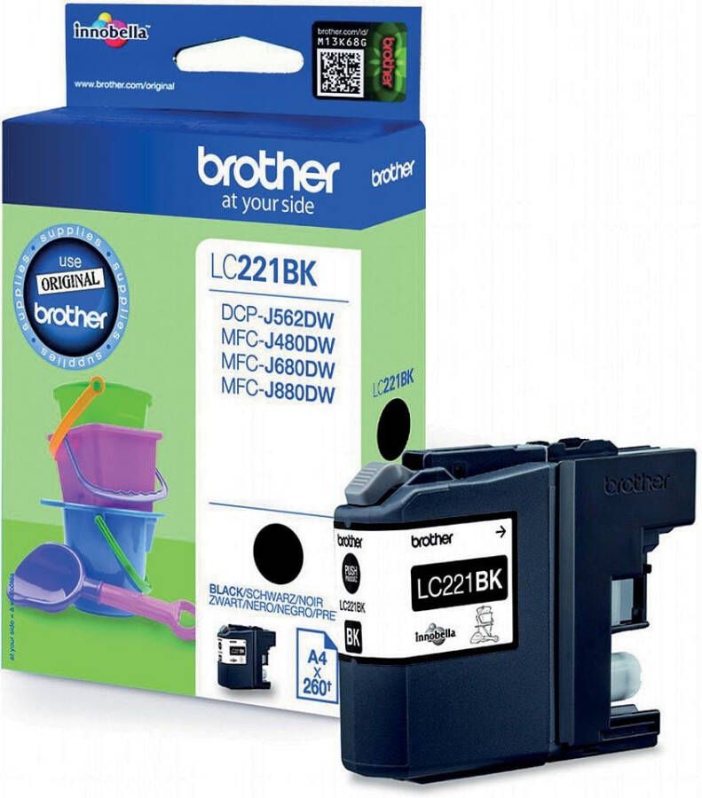 Brother inktcartridge 260 pagina&apos;s OEM LC-221BKBP zwart