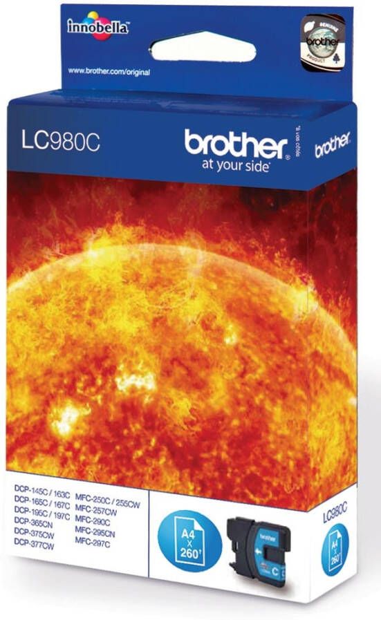 Brother LC-980C inktcartridge 1 stuk(s) Origineel Cyaan (LC-980C)