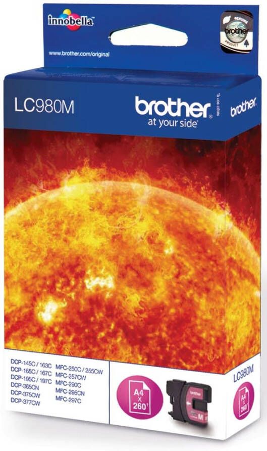 Brother LC-980M inktcartridge 1 stuk(s) Origineel Magenta (LC-980M)