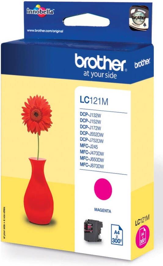 Brother LC-121M inktcartridge 1 stuk(s) Origineel Magenta (LC-121M)