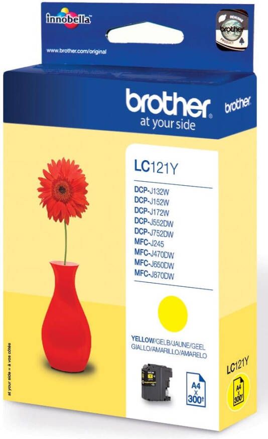 Brother LC-121Y inktcartridge 1 stuk(s) Origineel Geel (LC-121Y)