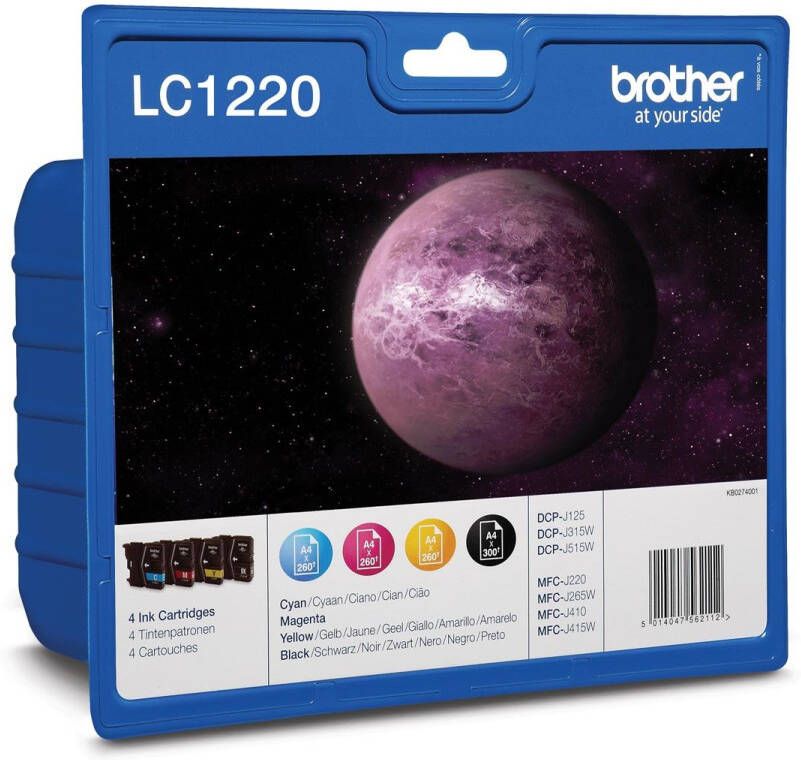 Brother inktcartridge 300 pagina&apos;s OEM LC-1220VALBP 4 kleuren