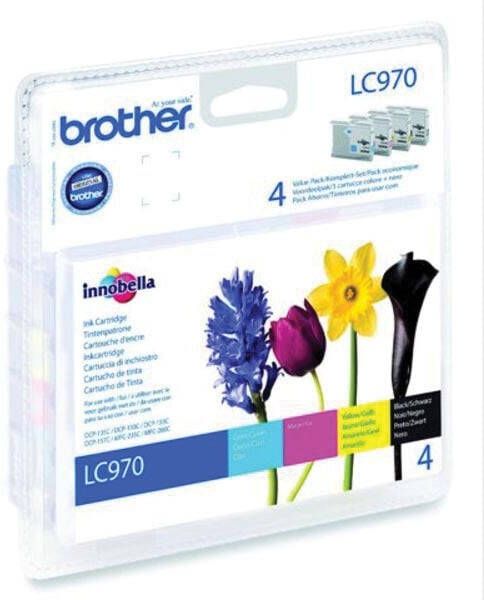 Brother inktcartridge 300 pagina&apos;s OEM LC-970VALBP 4 kleuren