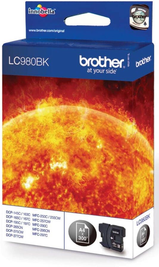 Brother LC-980BK inktcartridge 1 stuk(s) Origineel Zwart (LC-980BK)