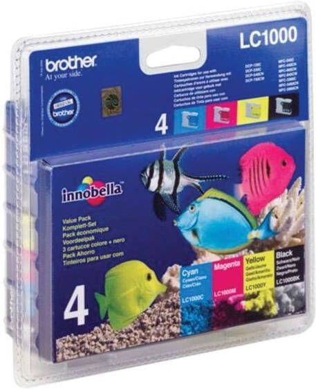 Brother inktcartridge 400 pagina&apos;s OEM LC-1000VALBP 4 kleuren