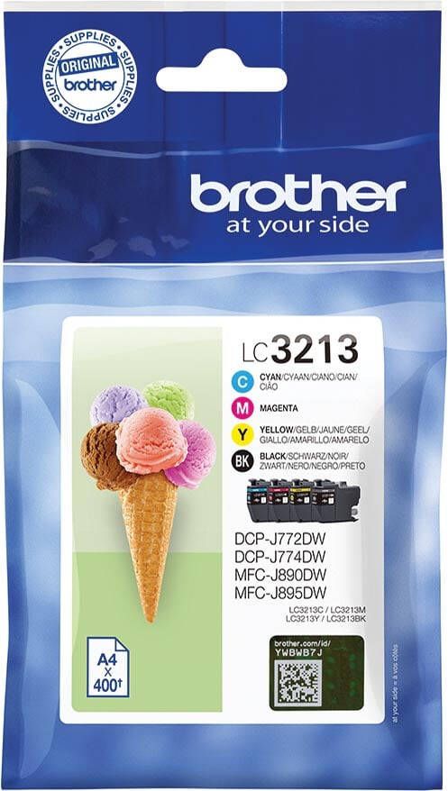 Brother LC-3213VAL inktcartridge 4 stuk(s) Origineel Hoog (XL) rendement Zwart Cyaan Magenta Geel (LC-3213VAL)