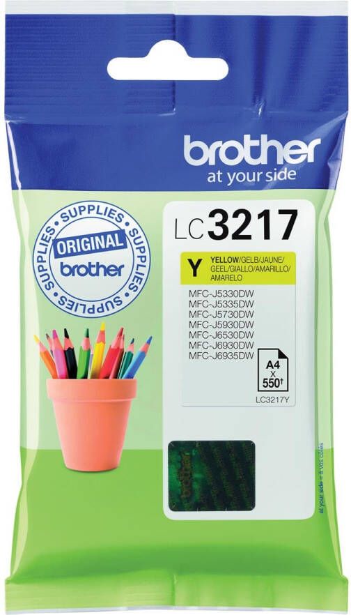 Brother inktcartridge 550 pagina&apos;s OEM LC-3217Y geel
