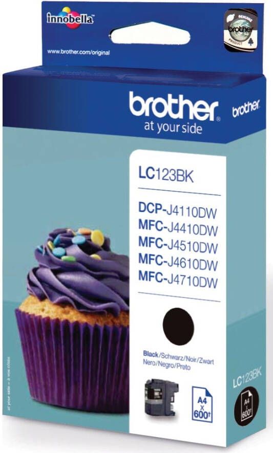 Brother LC-123BK inktcartridge 1 stuk(s) Origineel Hoog (XL) rendement Zwart (LC-123BK)