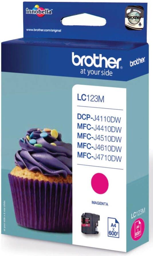 Brother LC-123M inktcartridge 1 stuk(s) Origineel Hoog (XL) rendement Magenta (LC-123M)