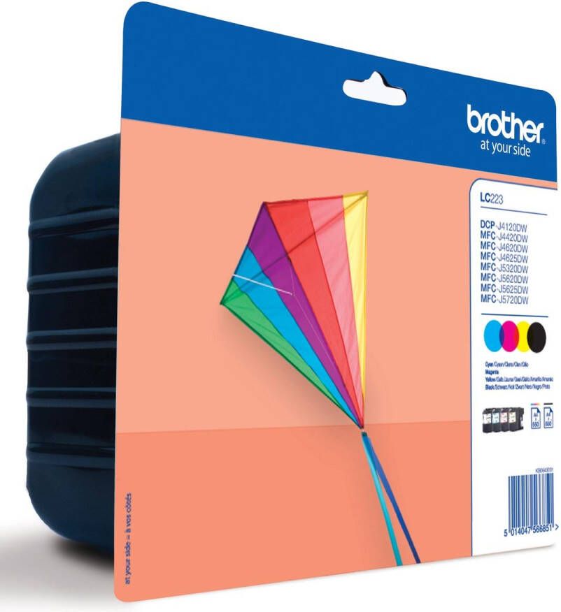 Brother inktcartridge 600 pagina&apos;s OEM LC-223VP 4 kleuren