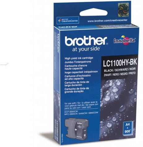 Brother LC1100HYBKBP blister black ink inktcartridge Origineel Zwart (LC-1100HYBKBP)