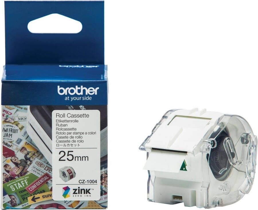 Brother Etiket CZ-1004 multifunctioneel 25mm 1 rol Ã¡ 5m wit