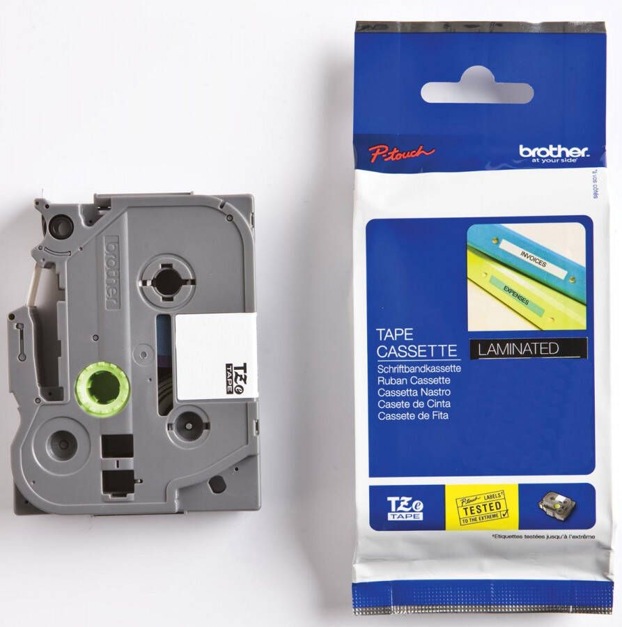 Brother TZe tape voor P Touch 12 mm wit op blauw