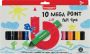 Bruynzeel Kids viltstiften Mega Point blister van 10 geassorteerde kleuren - Thumbnail 1