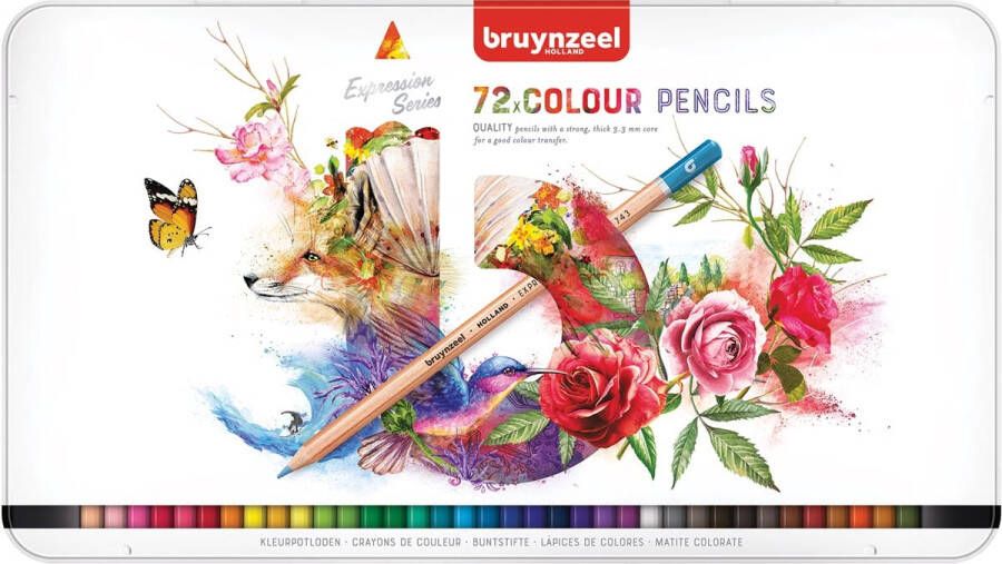 Bruynzeel Kleurpotloden Expression colour blik Ã  72 stuks assorti