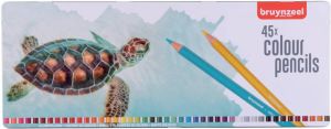 Bruynzeel kleurpotlood Schildpad metalen doos met 45 potloden