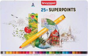 Bruynzeel Viltstift Expression super points blik Ã  25 stuks assorti